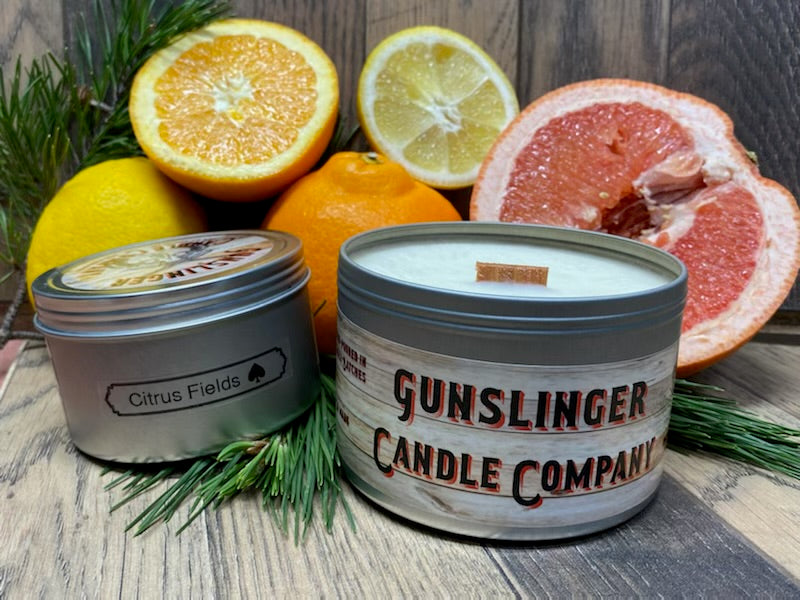 Citrus Fields Natural Soy Wax Candle with Cotton Wick
